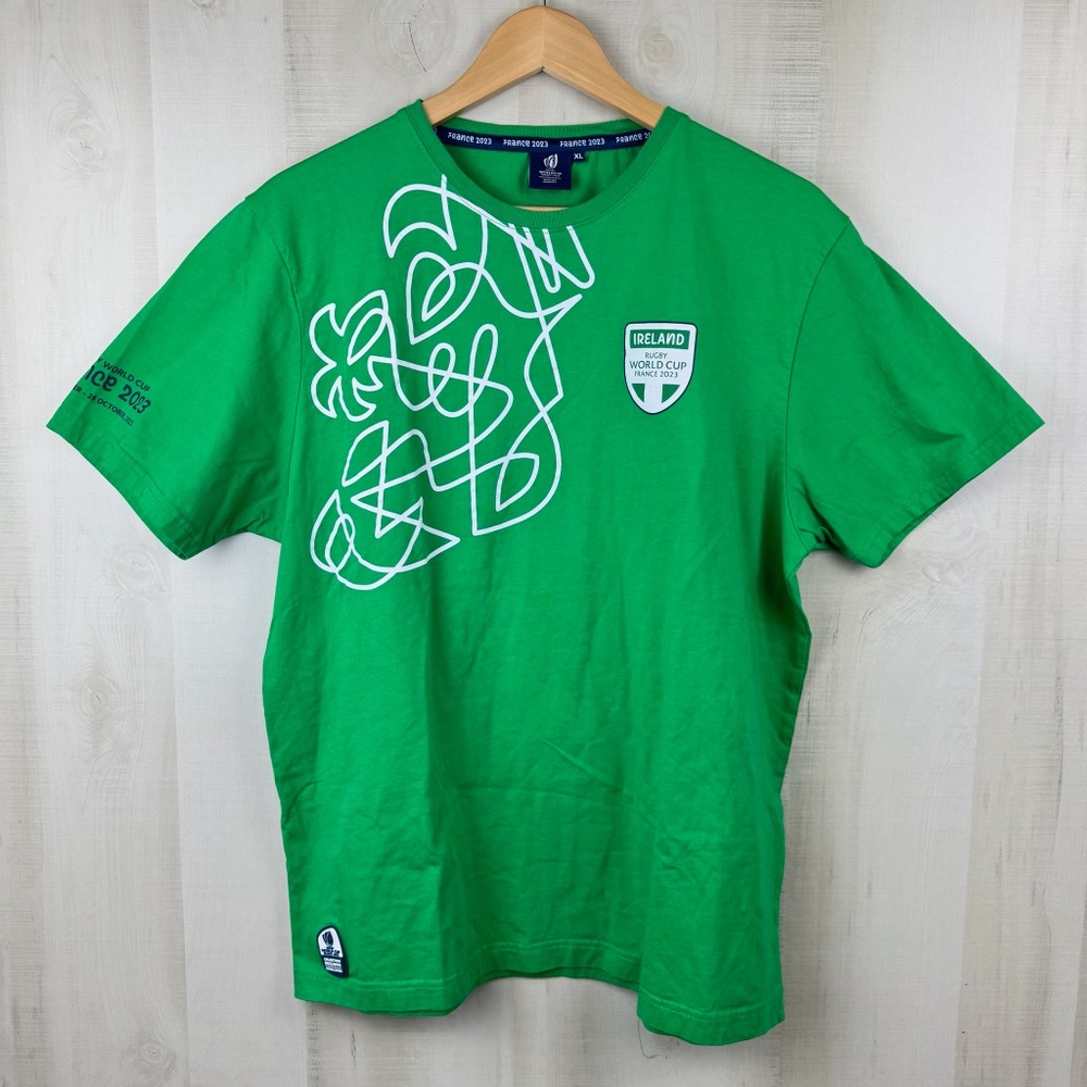 RARE Official Rugby World Cup Ireland Short Sleeve T-shirt 2023 France Unisex XL